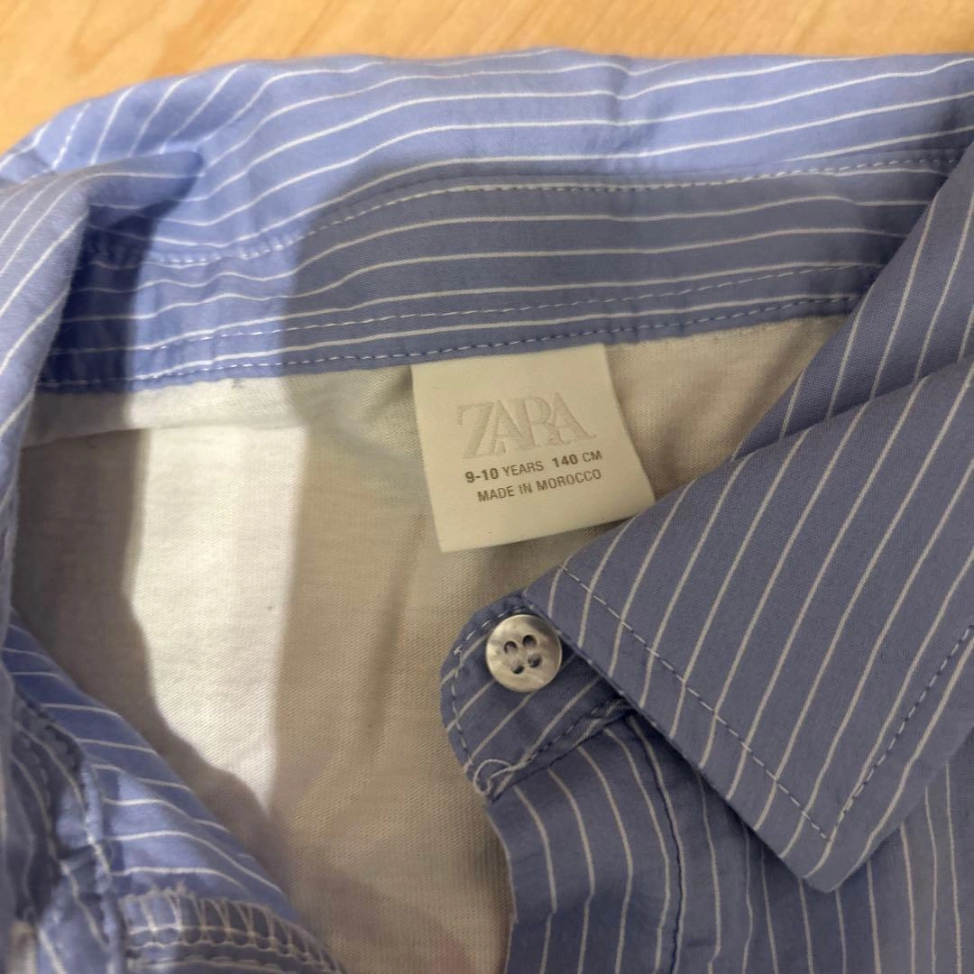 ZARA キッズ ストライプ 半袖ワンピース 140cmの写真3枚目