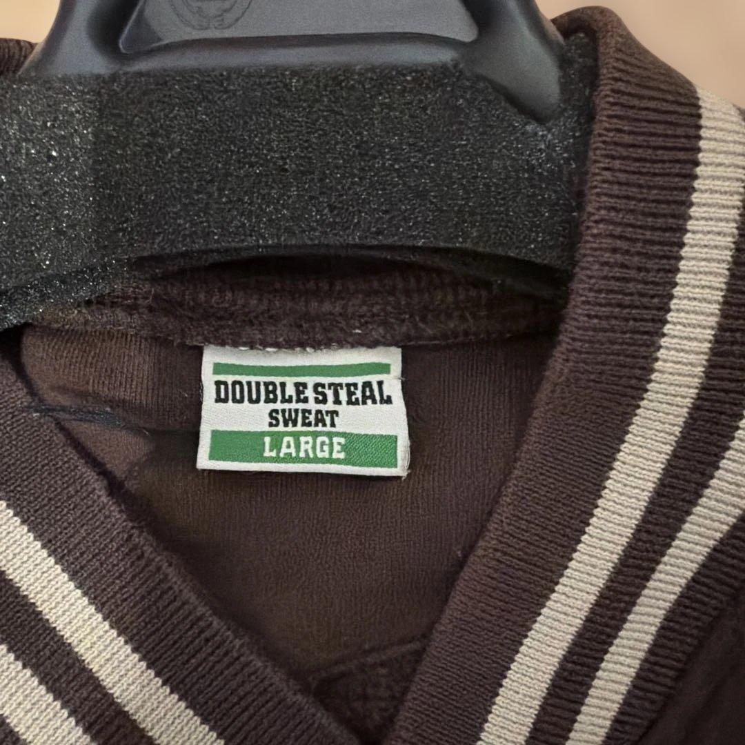 DOUBLE STEAL スタジャン ブラウン Lの写真2枚目
