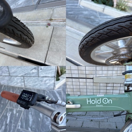 【2023年前後モデル 】 ホールドオン HoldOn オシャレな 電動自転車 Q1J MATEみたいな形のバッテリーの写真5枚目