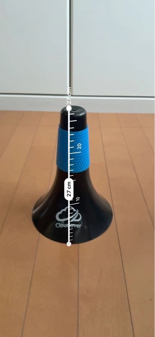 Cloudover トレーニングコーン 5個セット 約27cm 黒×青の写真2枚目