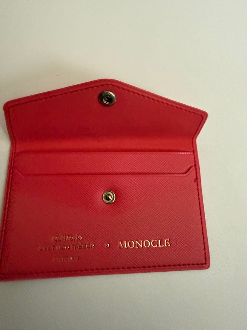 希少 MONOCLE × DELFONICS キトリ カードケース レッドの写真3枚目