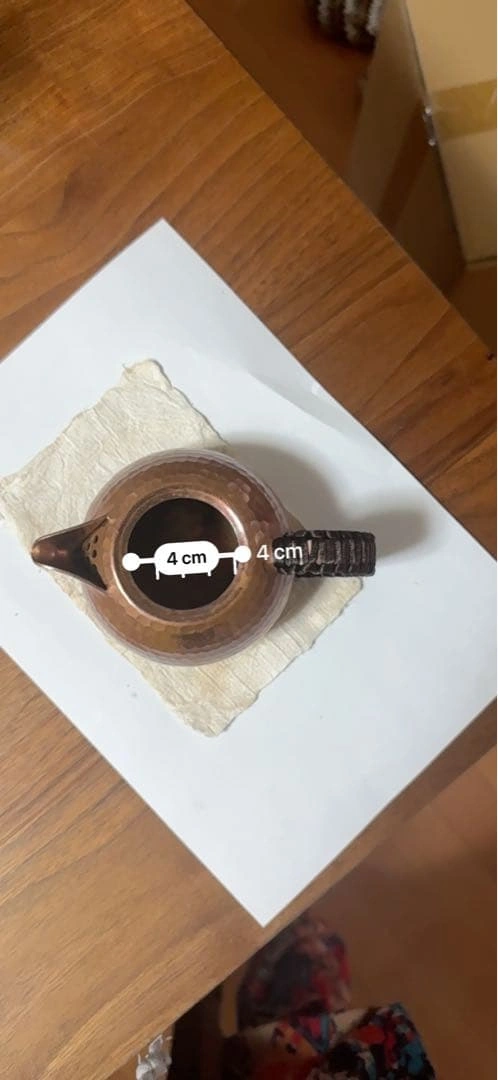 希少 韓国 仁寺洞 手作り 銅製 急須 槌目 茶器 韓国工芸 一点物の写真9枚目