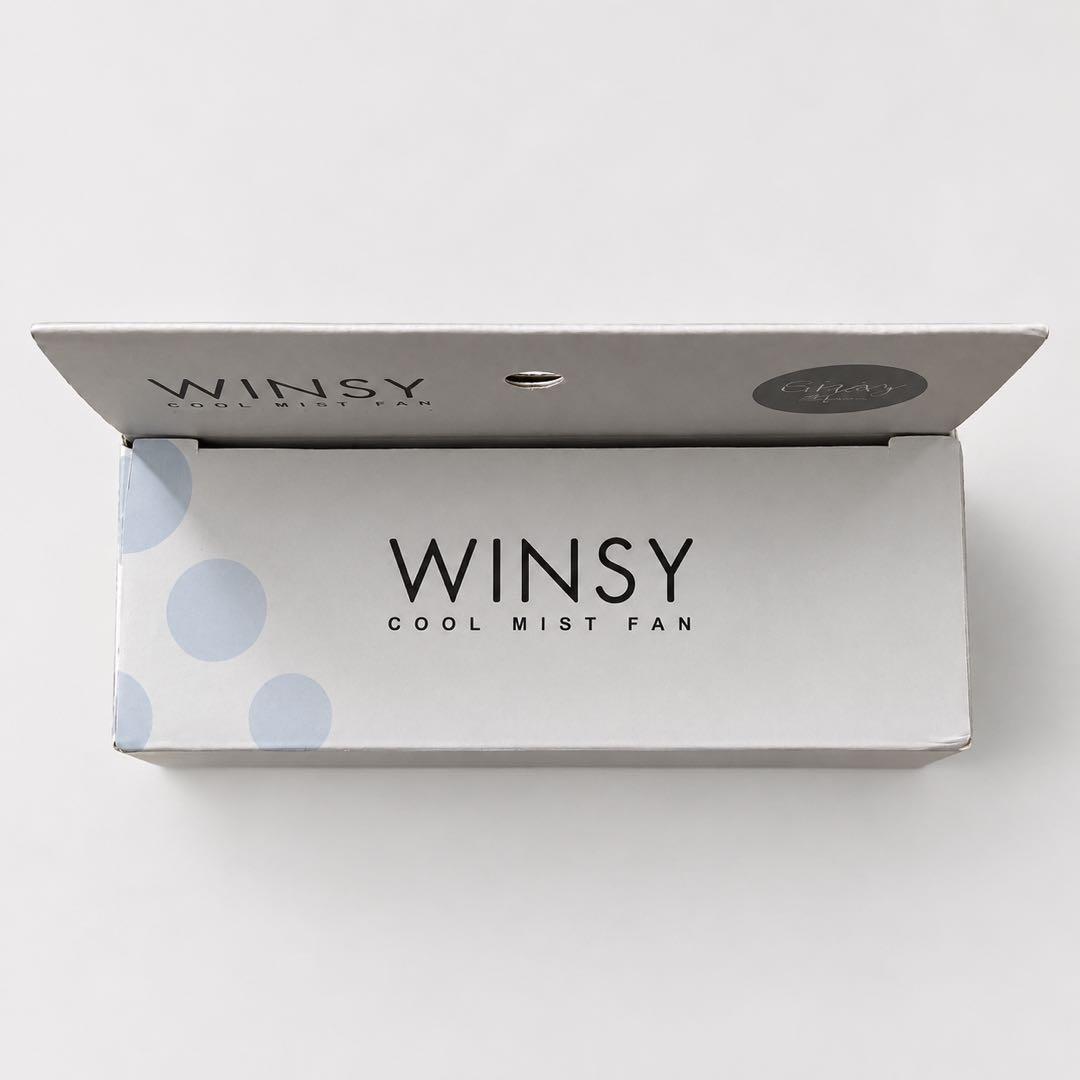 新品未開封 WINSY USB充電式クールミストファン グレーの写真5枚目