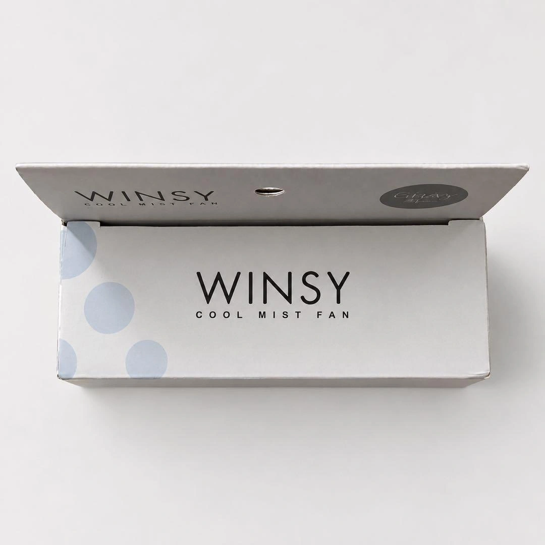 新品未開封 WINSY USB充電式クールミストファン グレーの写真5枚目