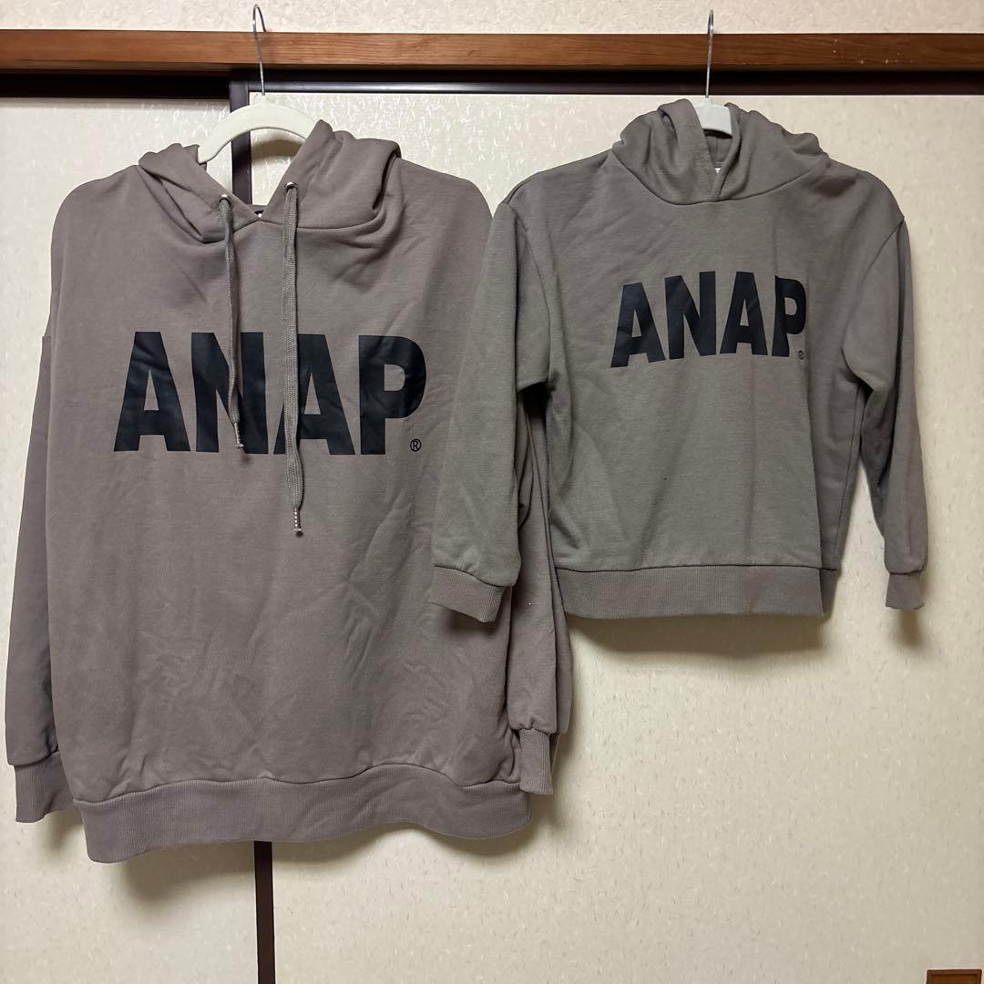 ANAP パーカー 親子リンクコーデ パーカー