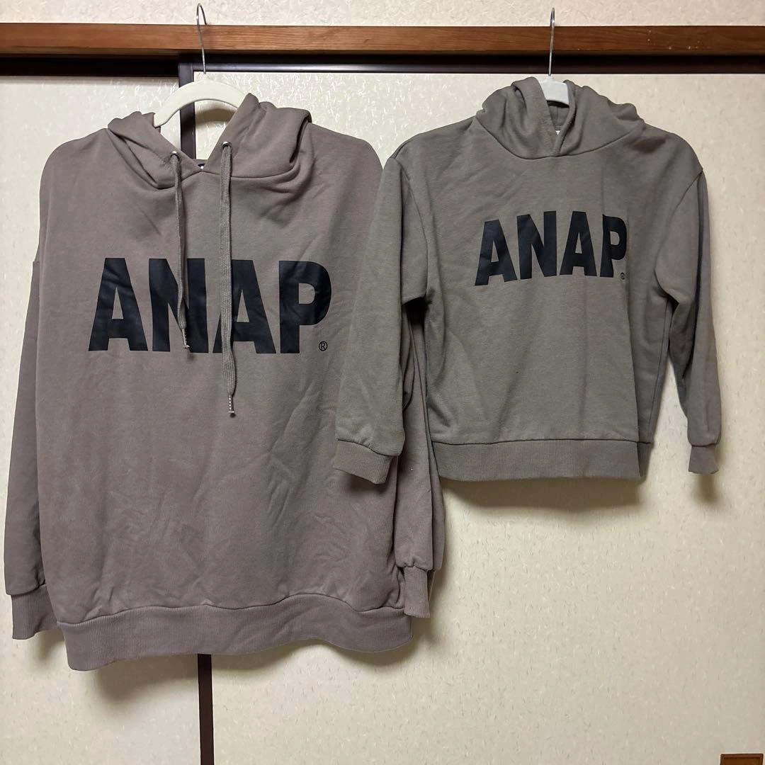 ANAP パーカー 親子リンクコーデ パーカー