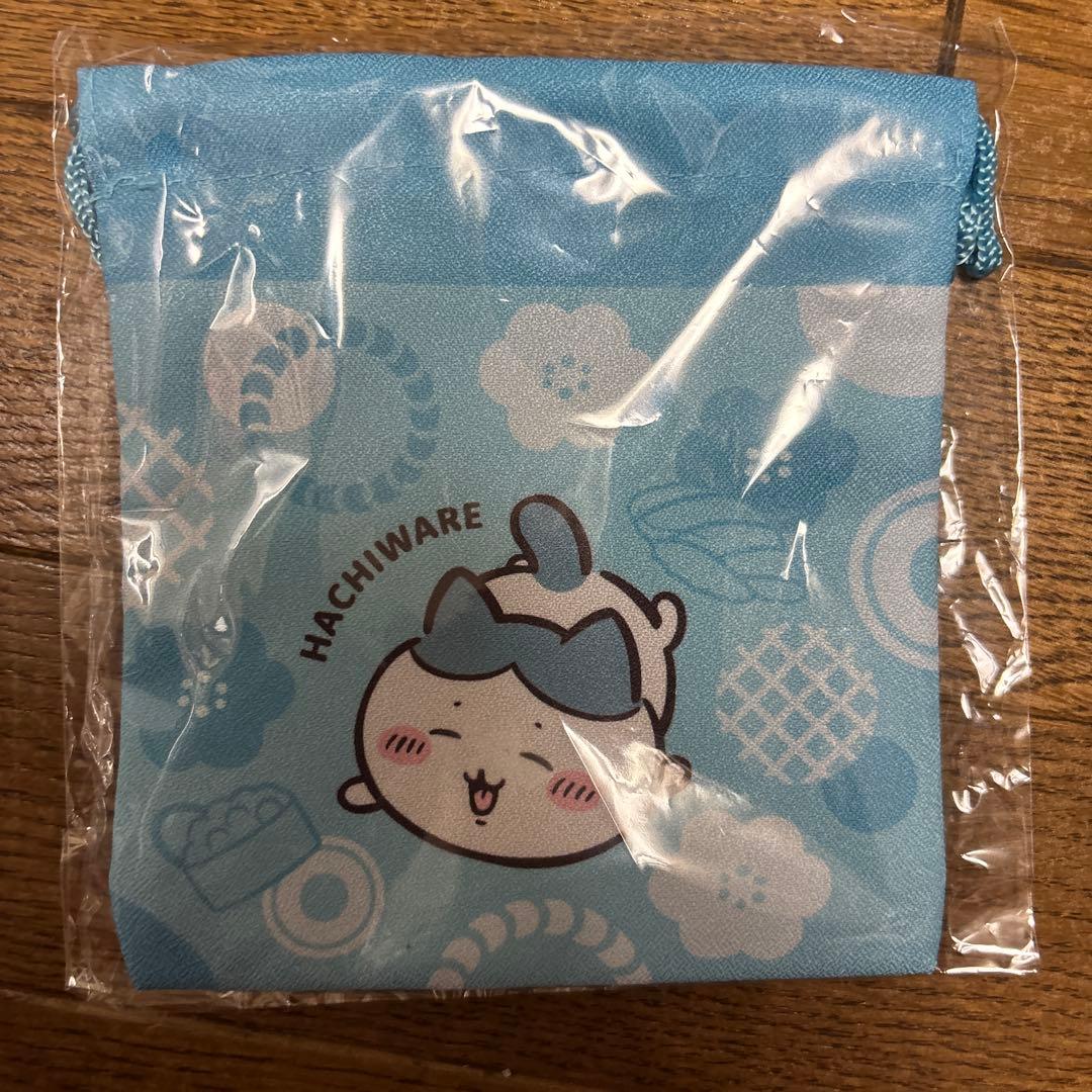 ちいかわ ハチワレ 巾着袋 ブルー くら寿司