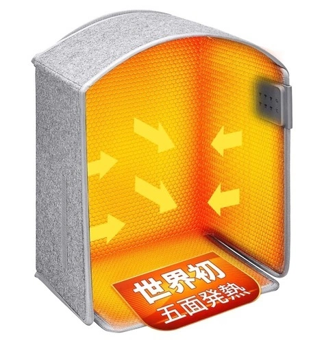 新品未開封足元ヒーター 5面発熱 遠赤外線 折りたたみ式 省エネ暖房 デスク・オフィス・在宅勤務に最適