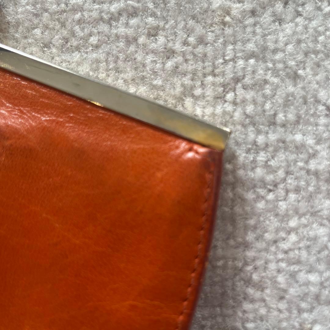 PRADA がま口 長財布 レザー オレンジの写真8枚目