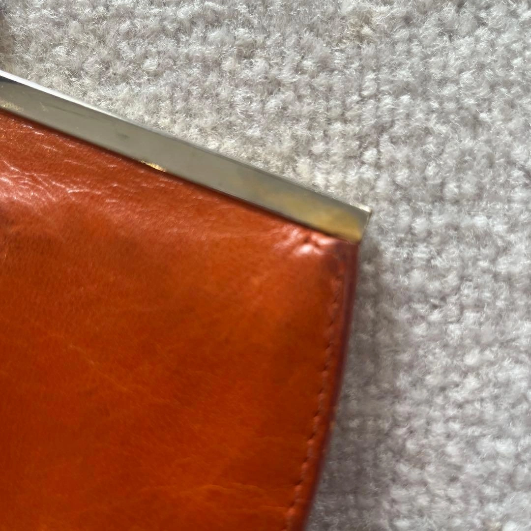 PRADA がま口 長財布 レザー オレンジの写真8枚目
