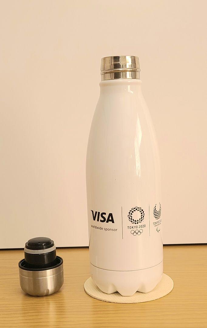 【美品】ロケットサーモボトル 420ml　VISAロゴ入り