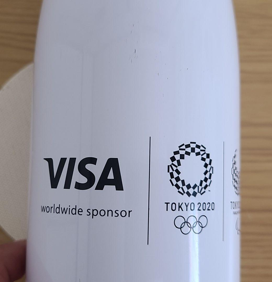 【美品】ロケットサーモボトル 420ml　VISAロゴ入りの写真3枚目
