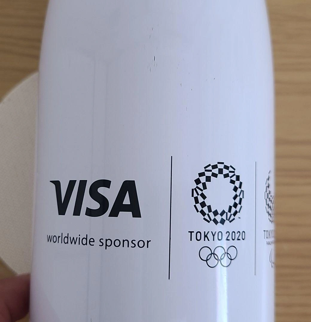 【美品】ロケットサーモボトル 420ml VISAロゴ入りの写真3枚目