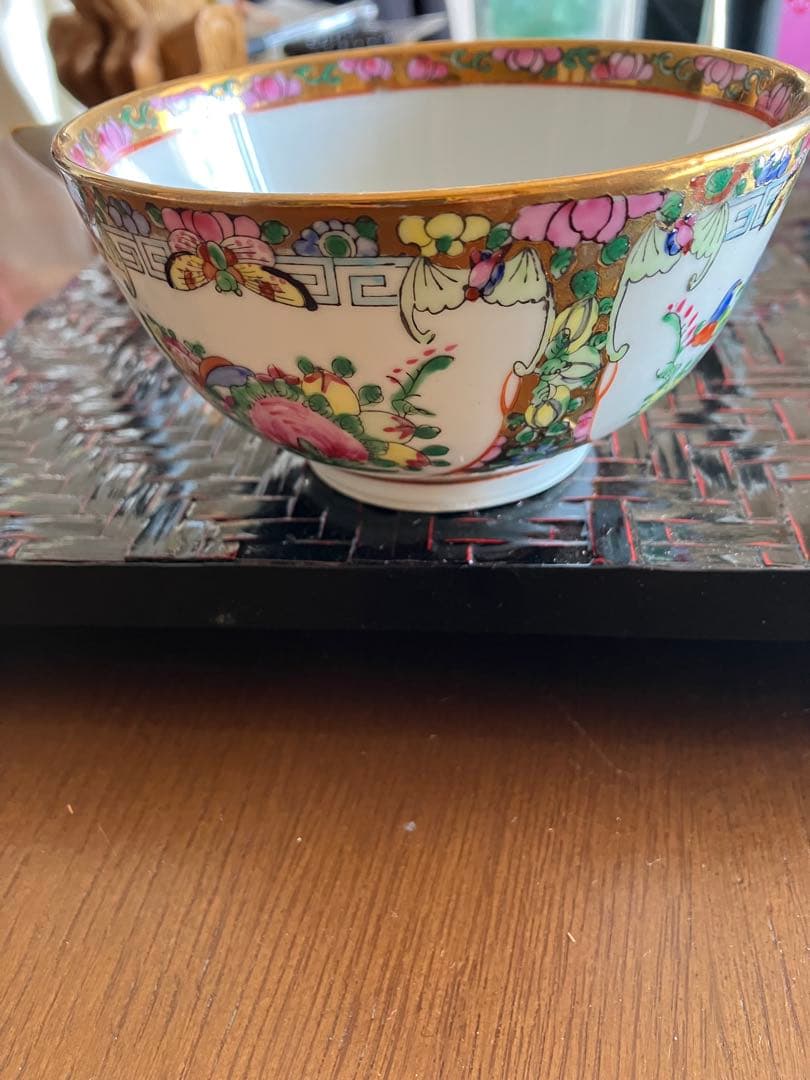 花柄スープ茶碗とスプーンセットの写真2枚目