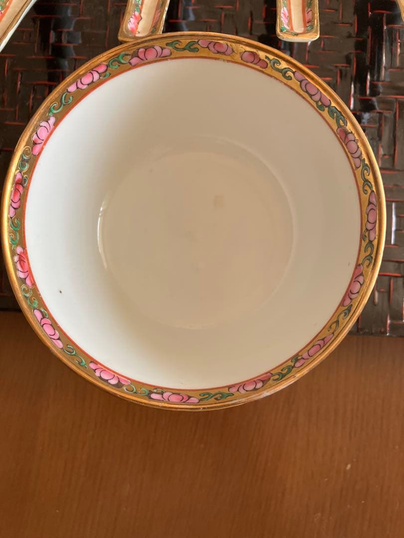 花柄スープ茶碗とスプーンセットの写真4枚目