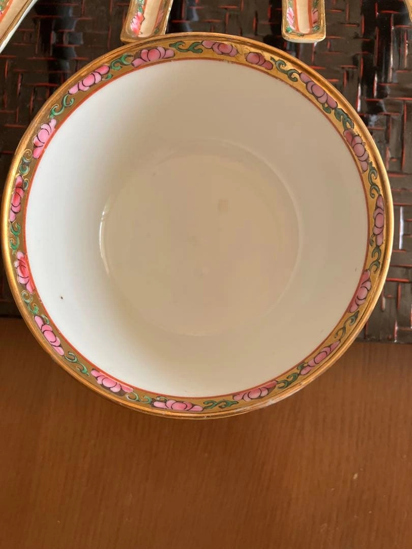 花柄スープ茶碗とスプーンセットの写真4枚目