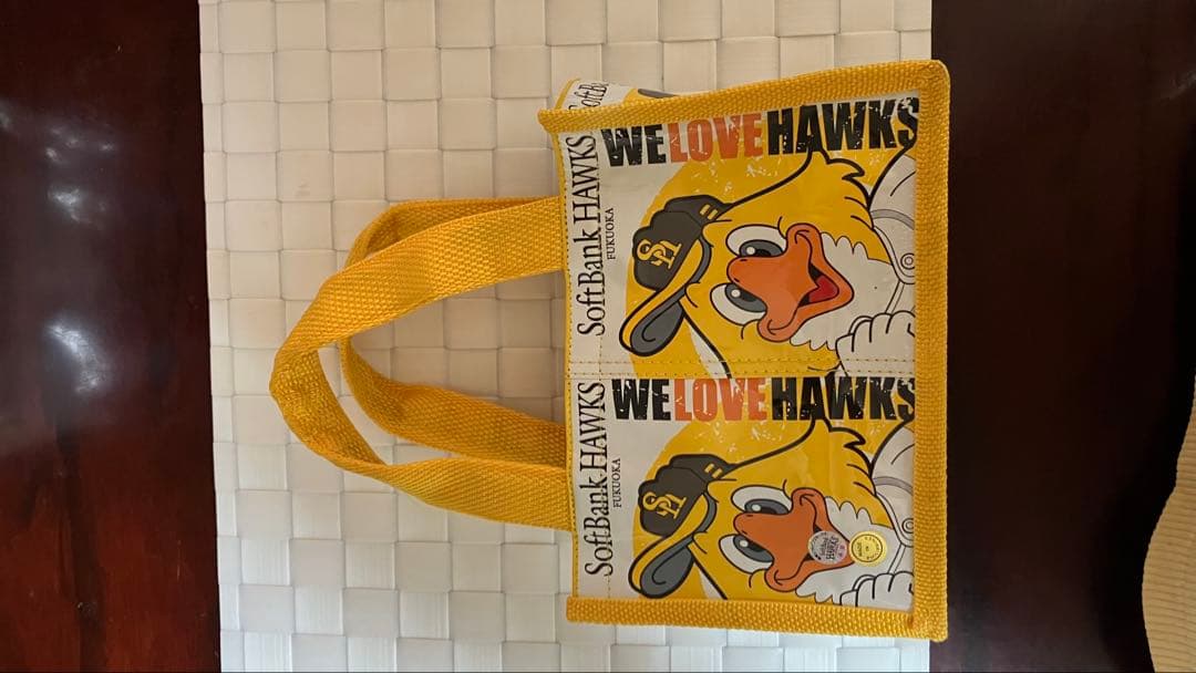 SoftBank HAWKS アルミミニトートバッグ イエロー