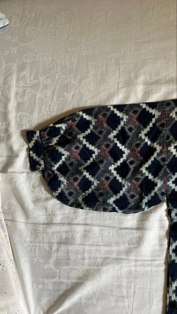 幾何学模様 羽織り 久留米絣の写真3枚目