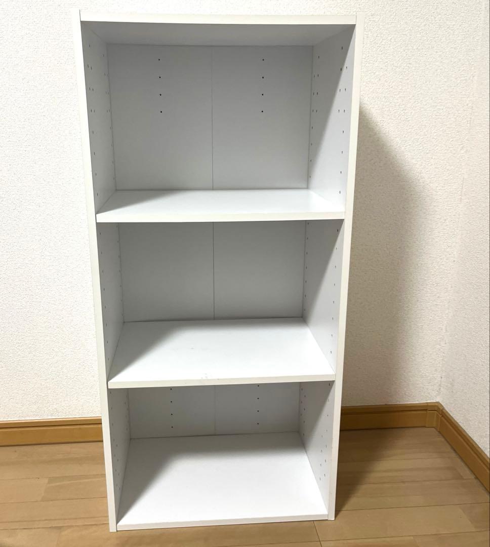 【10/15まで掲載】ホワイト 3段 カラーボックス 収納棚