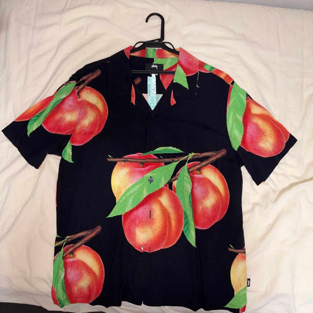 Stussy ピーチ柄 半袖シャツ アロハシャツ