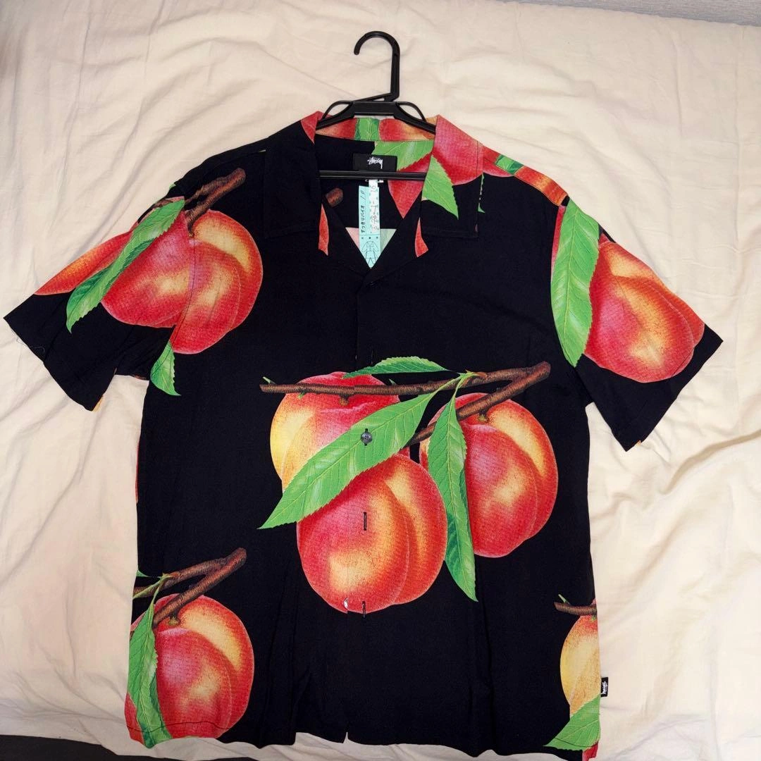 Stussy ピーチ柄 半袖シャツ アロハシャツ