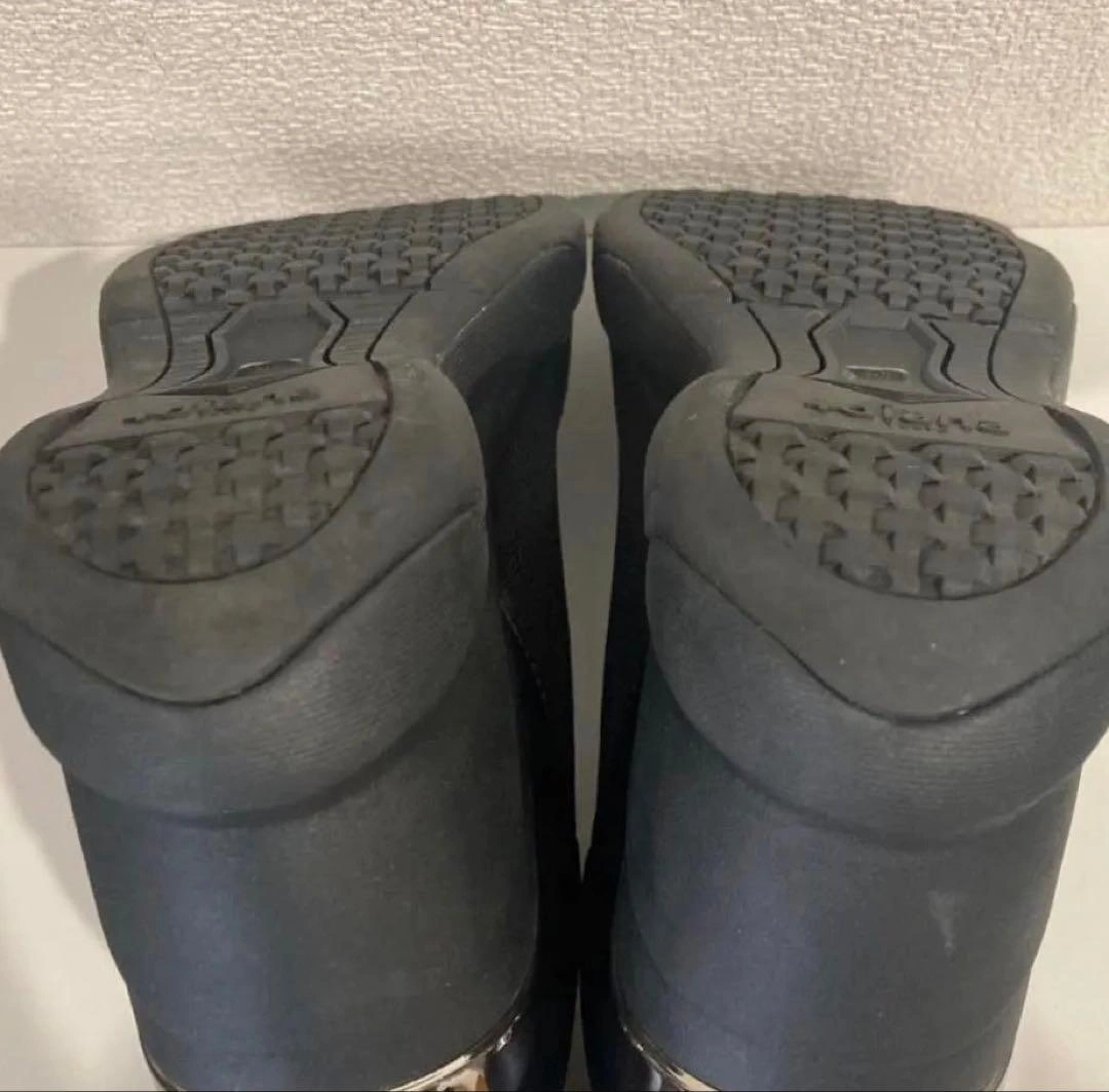 【超美品】+dianaプラスダイアナ ハイウェッジストレッチニットショートブーツの写真2枚目