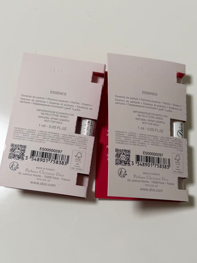【新品✨】ディオール　ミスディオール エッセンス 香水 サンプル 1mL×2個の写真3枚目