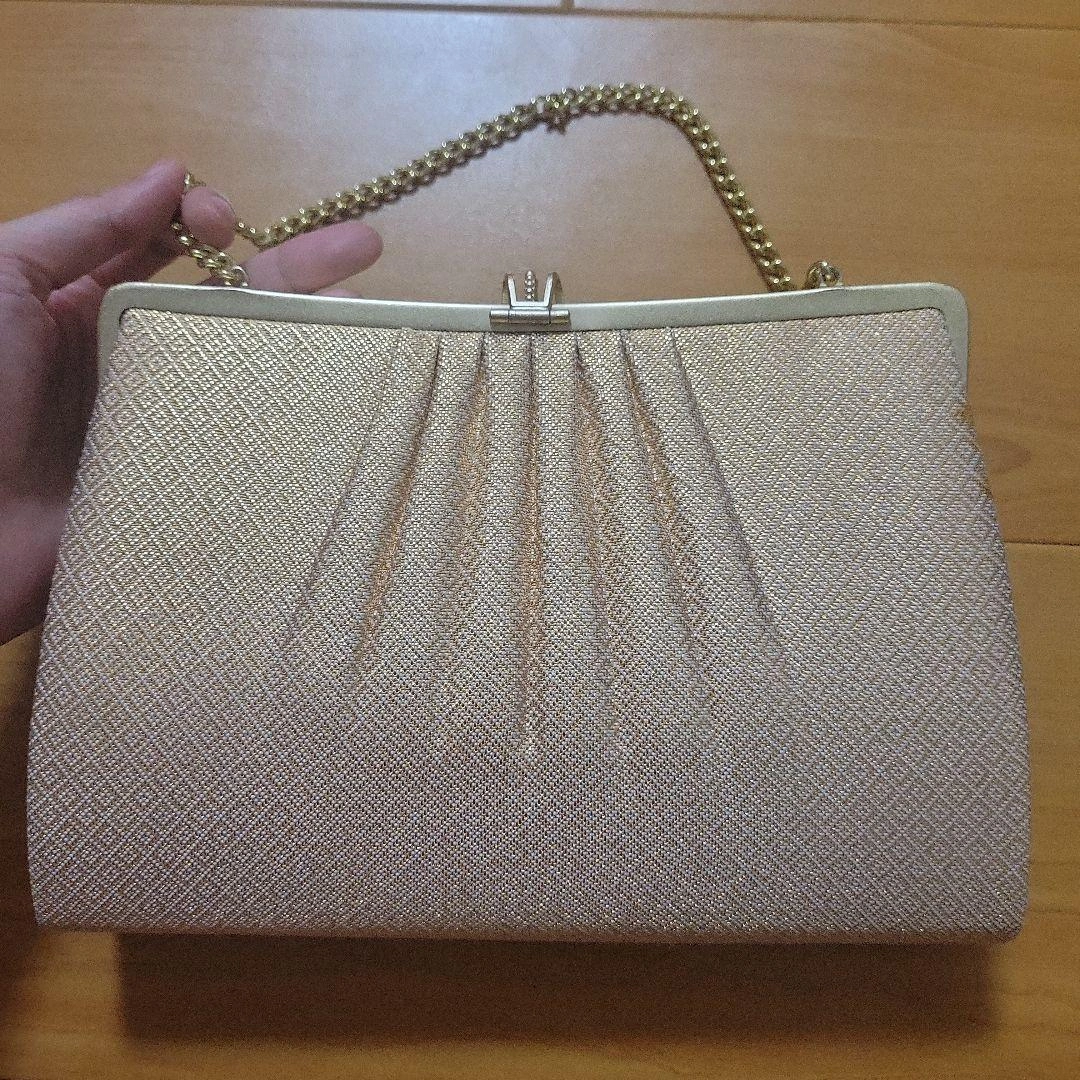 和装用バッグ 草履 セット ゴールド オレンジの写真3枚目