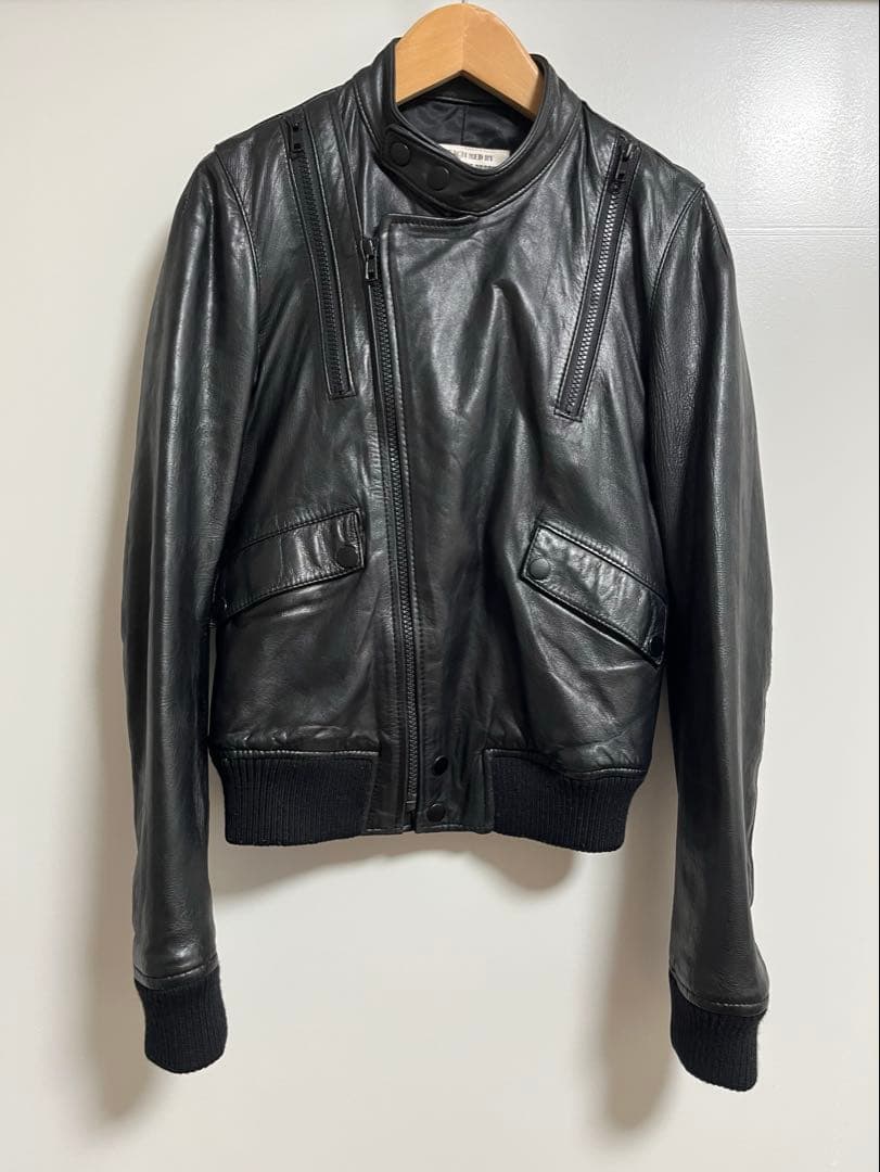 MOUSSY レザージャケット ライダース ブラック