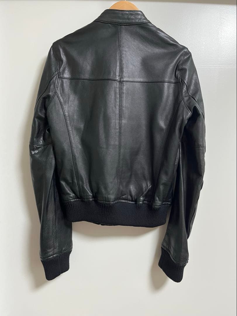 MOUSSY レザージャケット ライダース ブラックの写真2枚目
