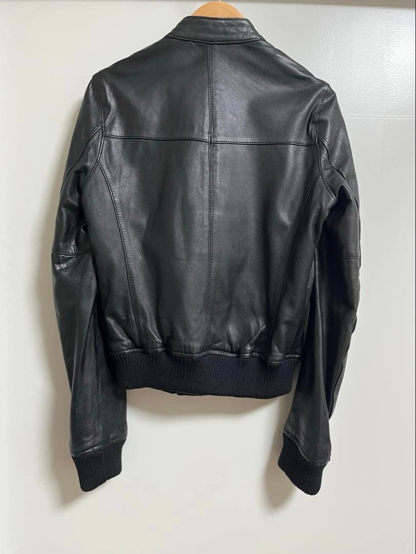 MOUSSY レザージャケット ライダース ブラックの写真2枚目