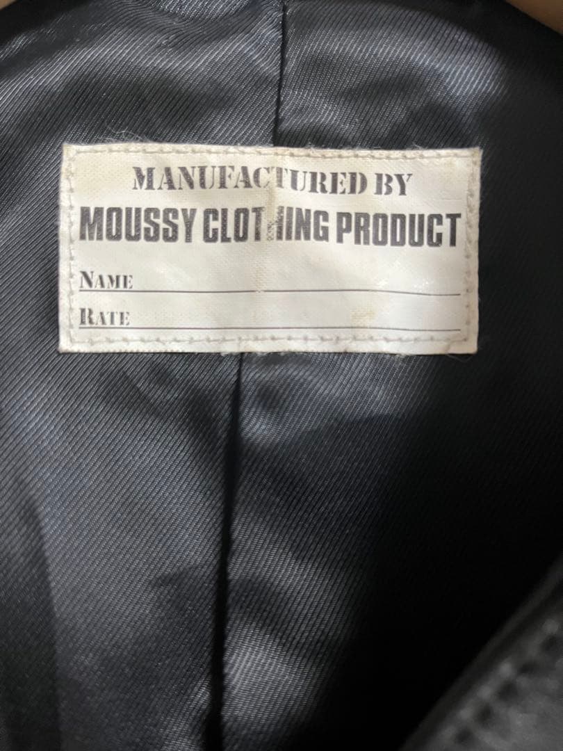 MOUSSY レザージャケット ライダース ブラックの写真3枚目