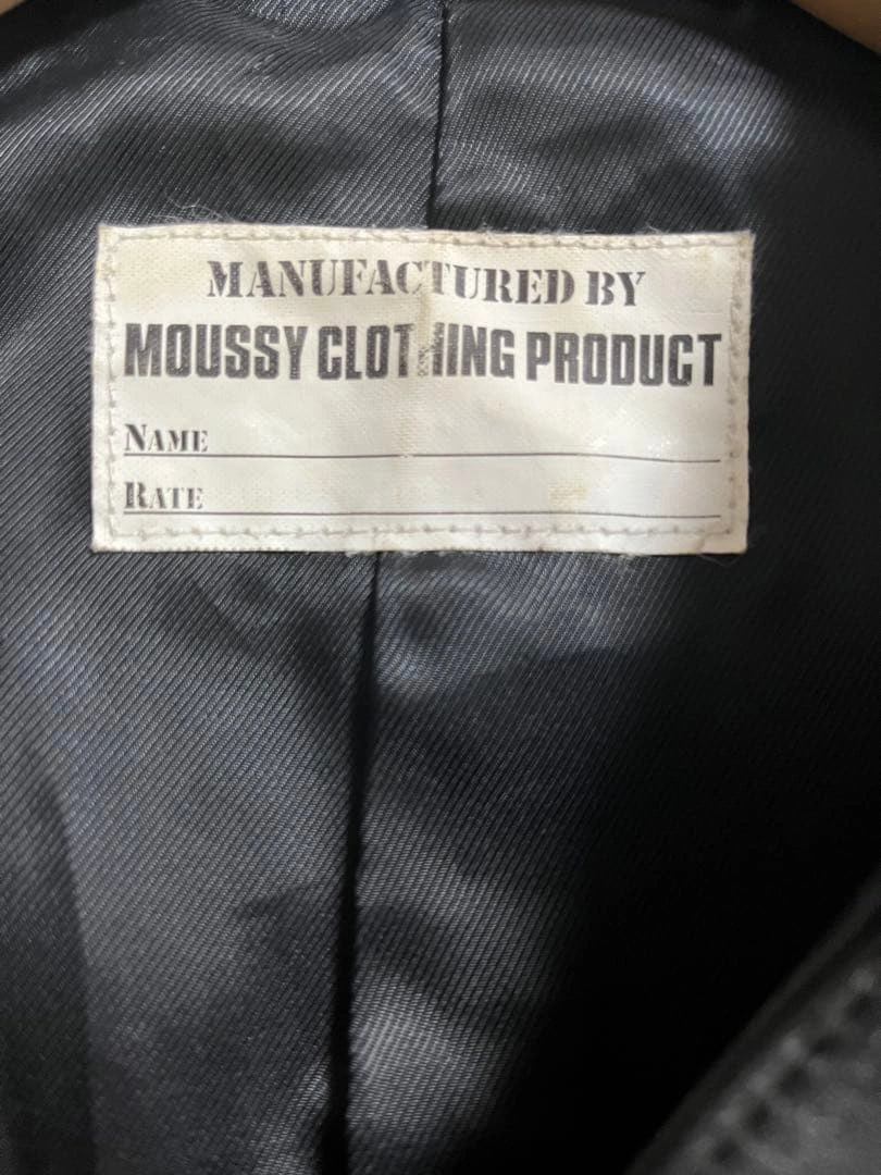 MOUSSY レザージャケット ライダース ブラックの写真3枚目