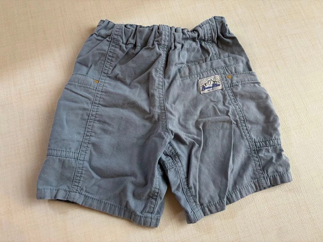 BEAMS mini ハーフパンツ 90cm くすみ系の水色の写真2枚目