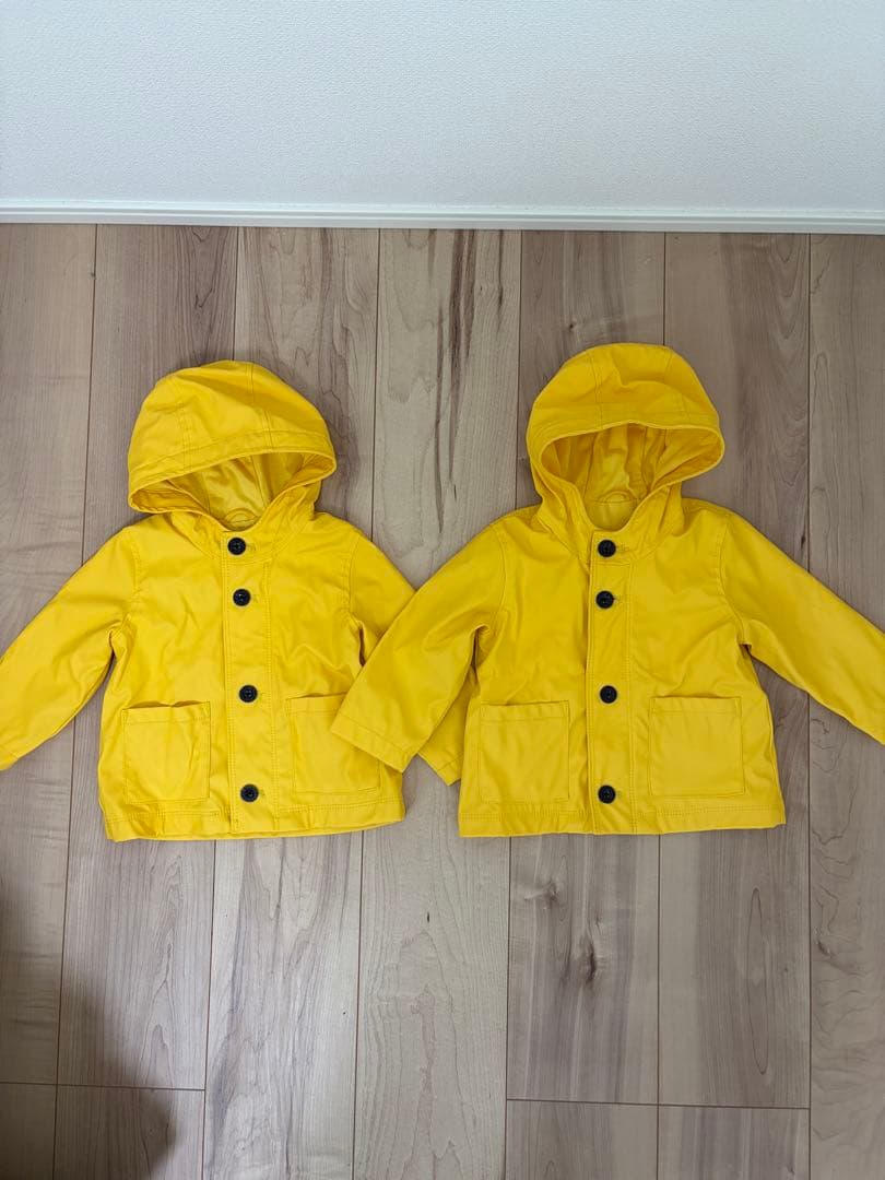 babyGap レインジャケット 80cm 2着セット 双子 イエロー 黄色