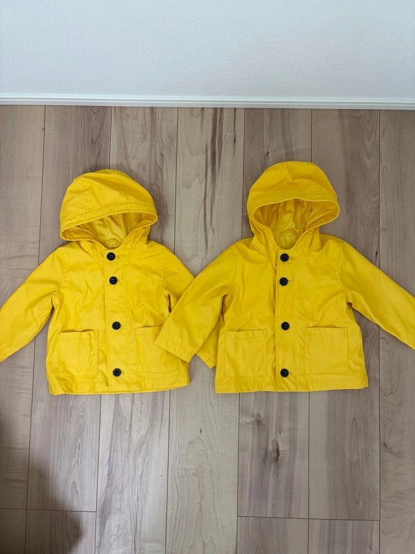 babyGap レインジャケット 80cm 2着セット 双子 イエロー 黄色