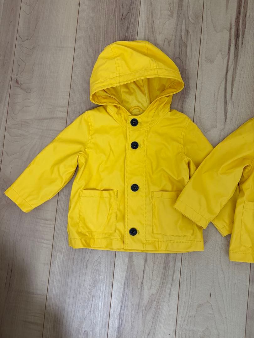 babyGap レインジャケット 80cm 2着セット 双子 イエロー 黄色の写真3枚目