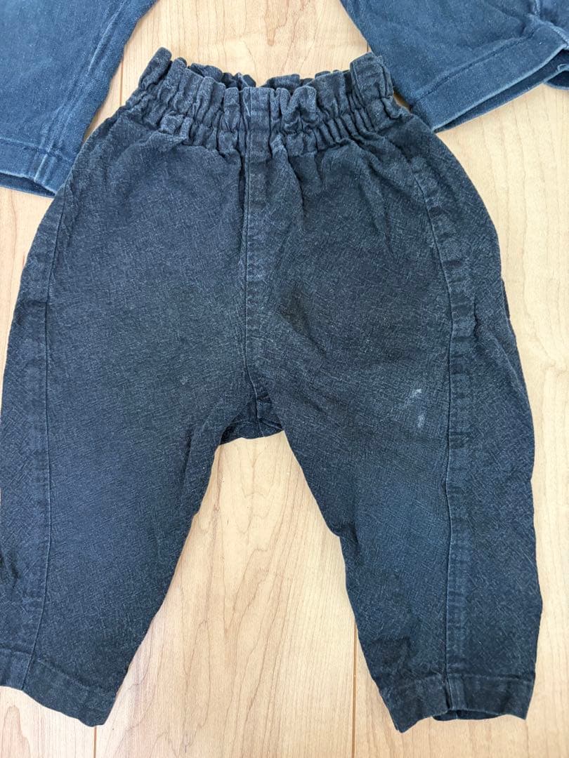 ハンドメイド ベビーパンツ 70 80 4着セット 双子 お揃い サルエルの写真2枚目