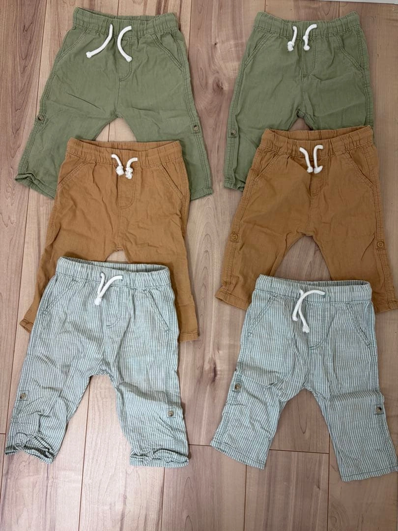 H&M ベビーパンツ 6本セット 68 74 双子 お揃い 3組