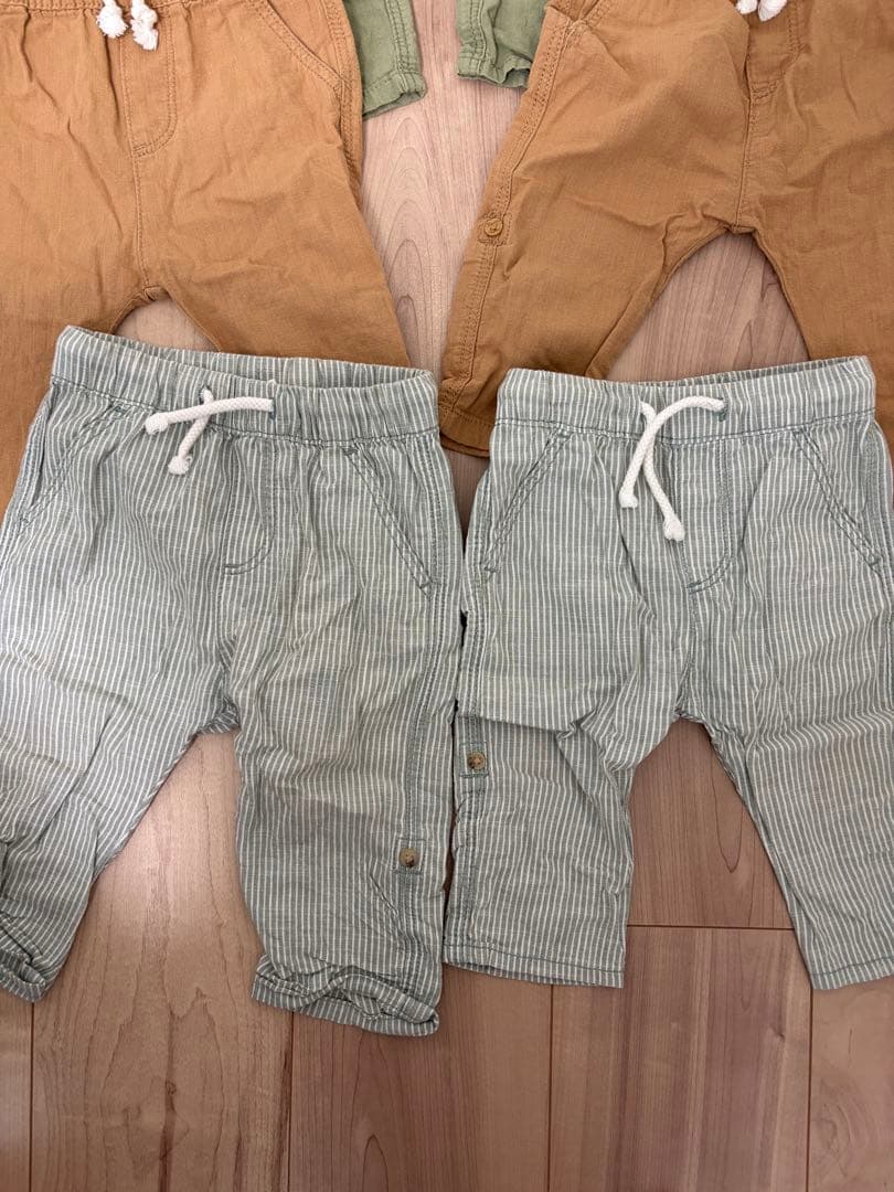 H&M ベビーパンツ 6本セット 68 74 双子 お揃い 3組の写真4枚目