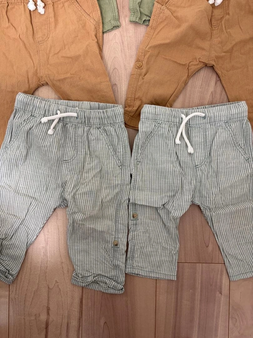 H&M ベビーパンツ 6本セット 68 74 双子 お揃い 3組の写真4枚目