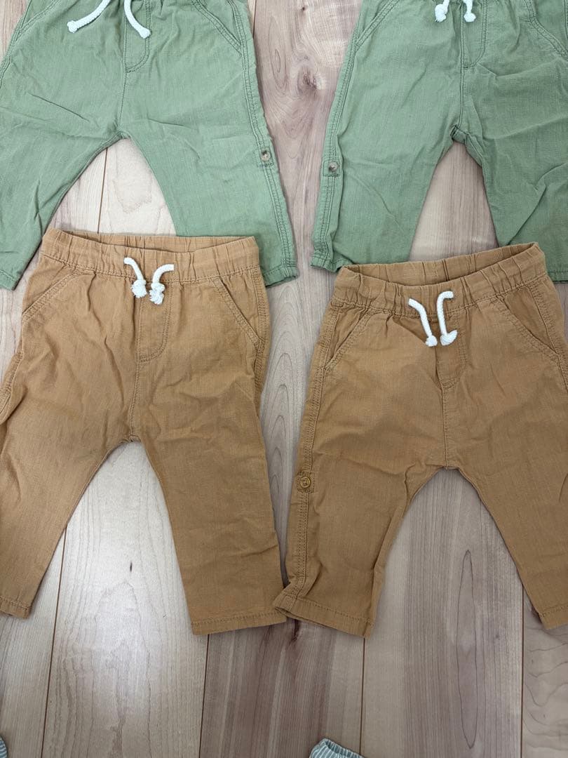 H&M ベビーパンツ 6本セット 68 74 双子 お揃い 3組の写真5枚目