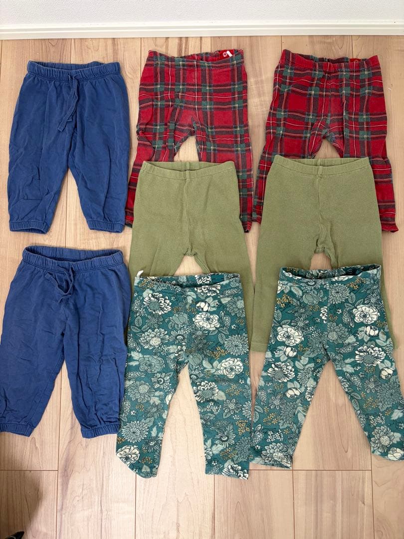 H&M ユニクロ ベビーパンツ 8本 74 80 双子 お揃い まとめ売り