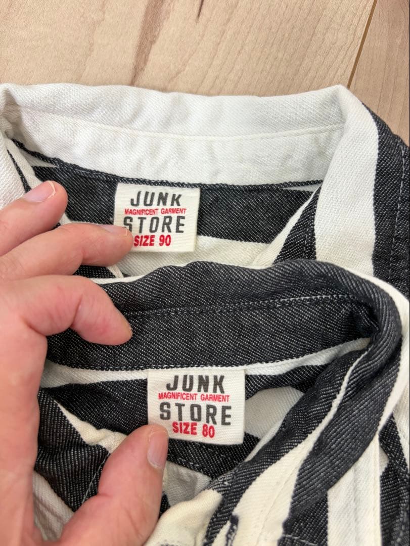JUNK STORE 兄弟 お揃いコーデ 80 90 4点セット デニム 双子の写真3枚目