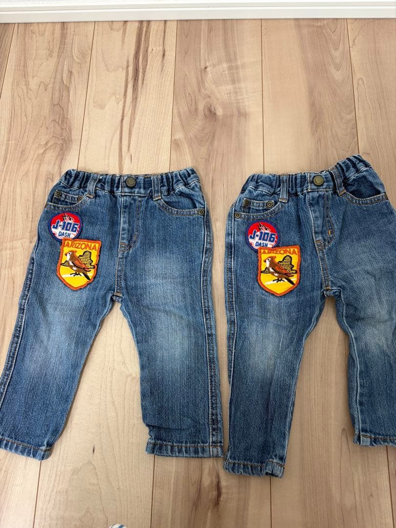JUNK STORE 兄弟 お揃いコーデ 80 90 4点セット デニム 双子の写真7枚目