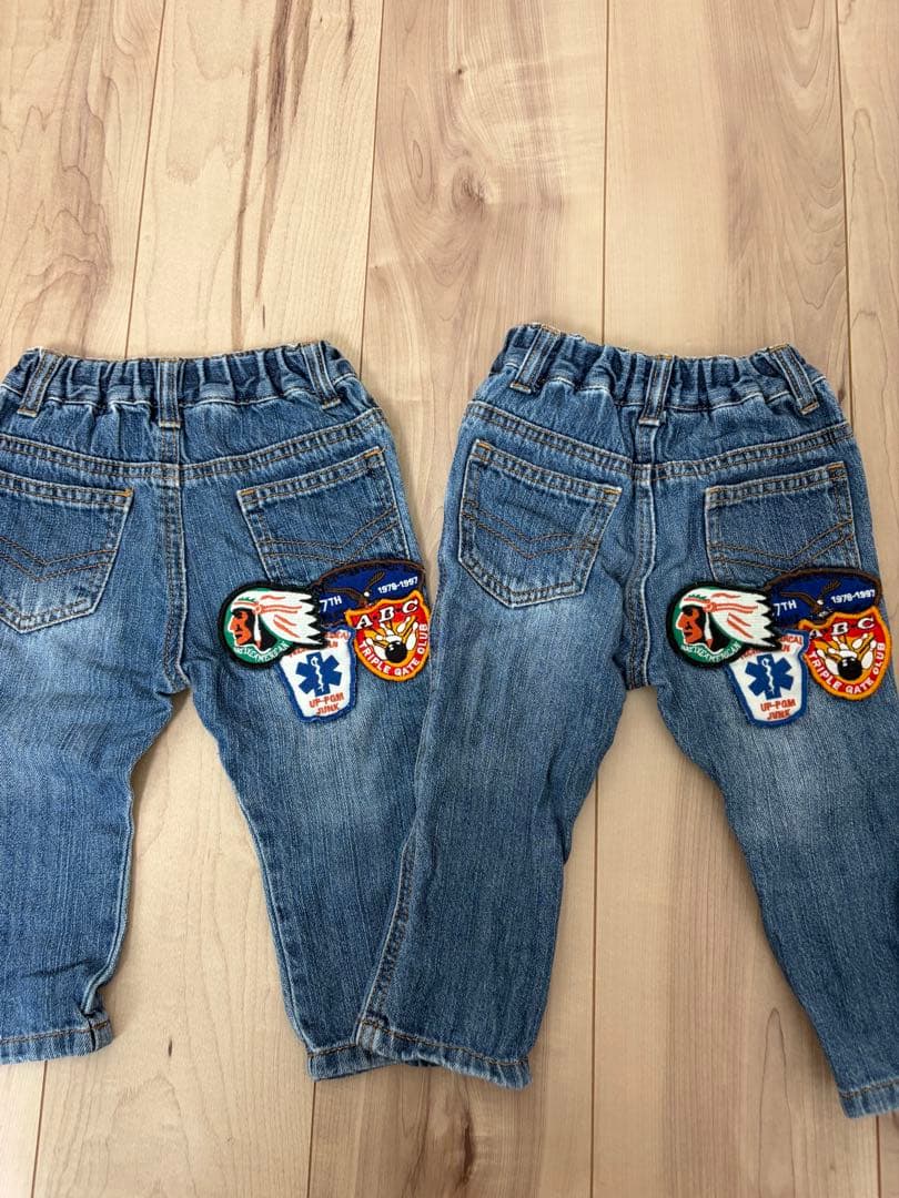 JUNK STORE 兄弟 お揃いコーデ 80 90 4点セット デニム 双子の写真8枚目