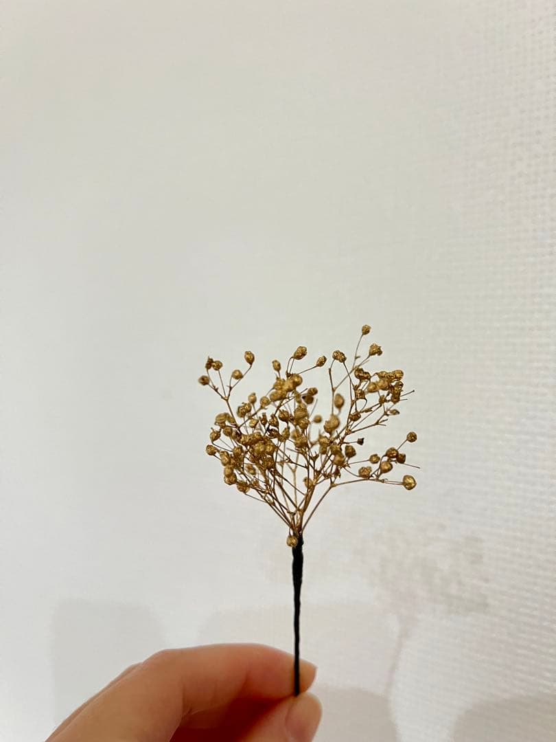 ドライフラワーと透かし葉のヘッドドレスの写真4枚目