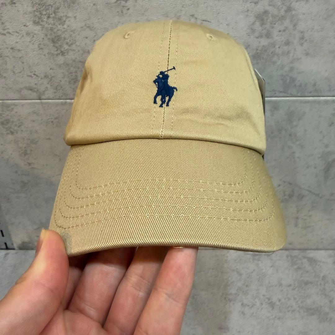 【新品】POLO RALPH LAUREN キャップ ベージュ 刺繍 タグ付き