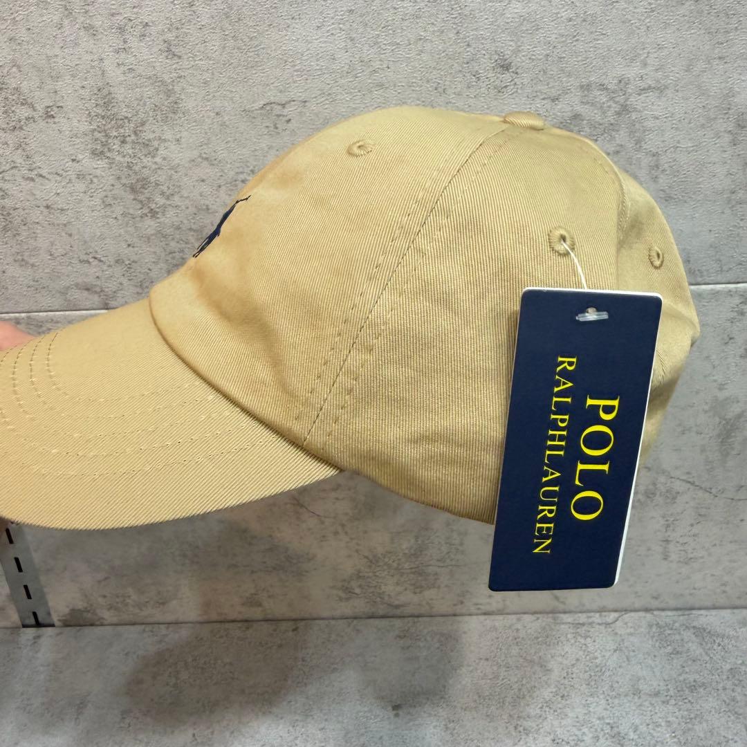 【新品】POLO RALPH LAUREN キャップ ベージュ 刺繍 タグ付きの写真2枚目