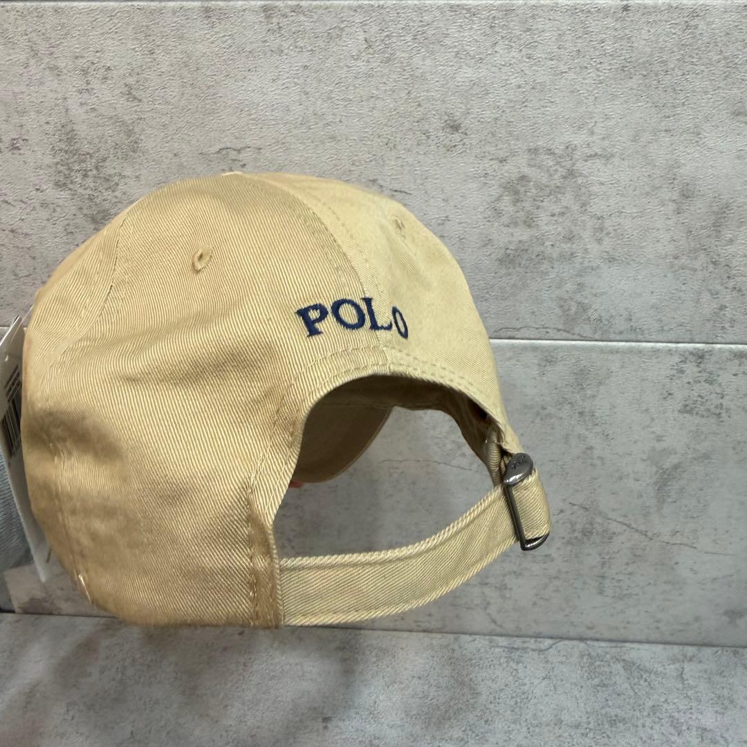 【新品】POLO RALPH LAUREN キャップ ベージュ 刺繍 タグ付きの写真3枚目